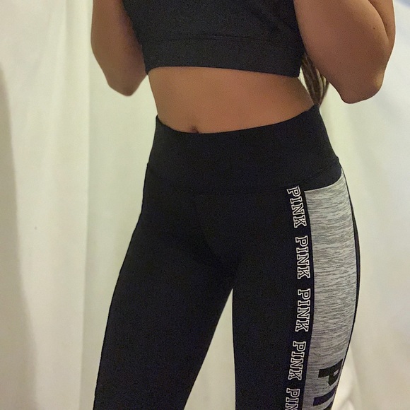 PINK VICTORIAS SECRET LEGGINGS - Picture 2 of 4